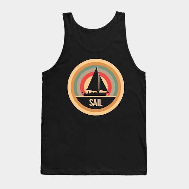 Retro Vintage Sailing Gift For Sailors Tank Top by OceanRadar